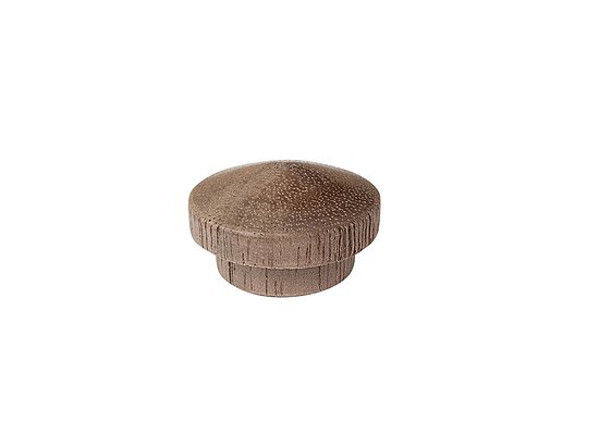 Bild 1 - Holzkappen Nussbaum 15mm Zapfen